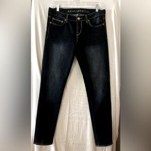 Buffalo David Bitton Women's 30 Dark blue Felow Skinny Stretchy Mid Rise Jeans